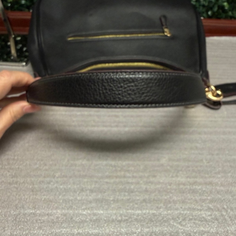 COACH Heritage Teri Hobo Black Pebbled Leather Shoulder Bag - Picture 7 of 11